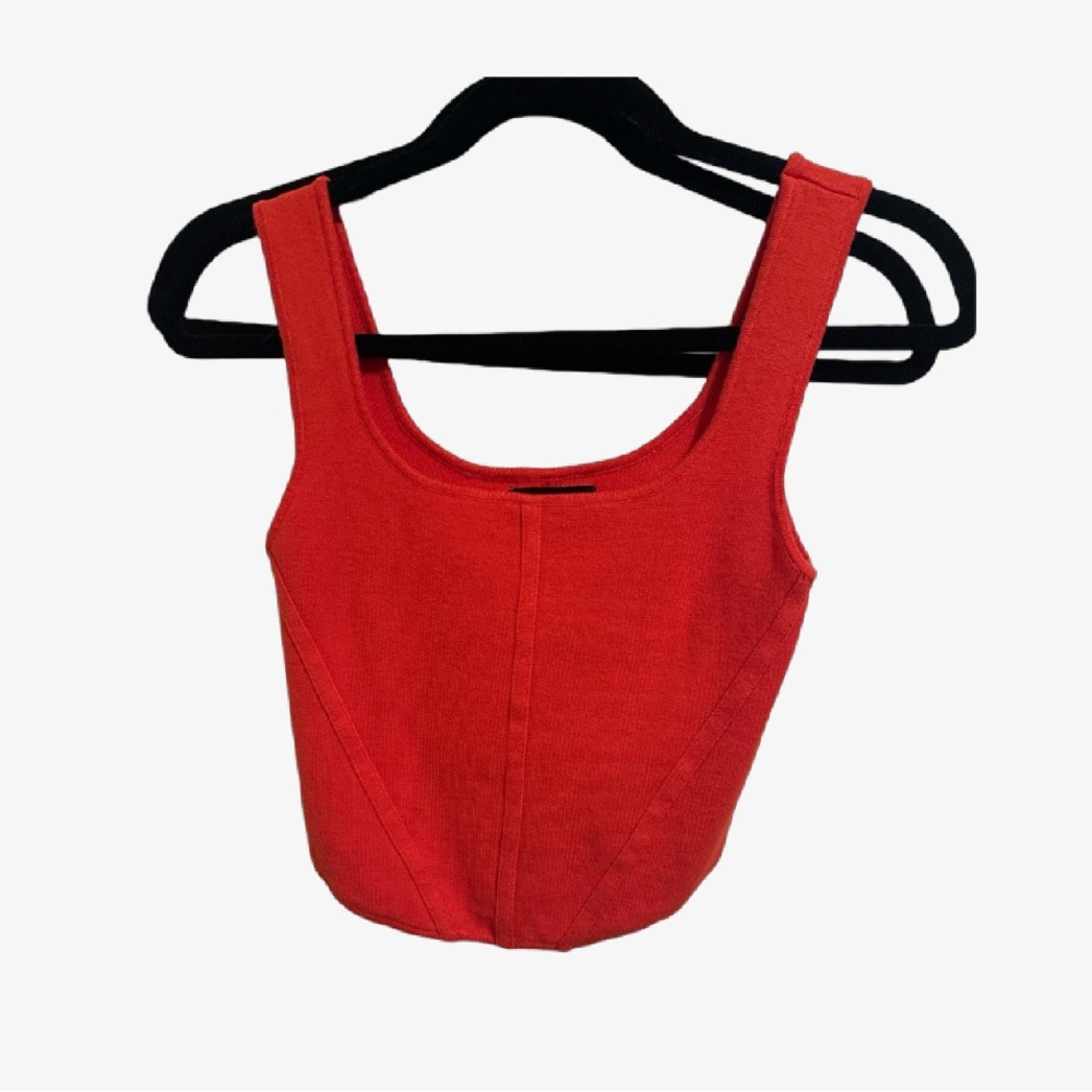 House of Harlow crop Red Sleeveless Top